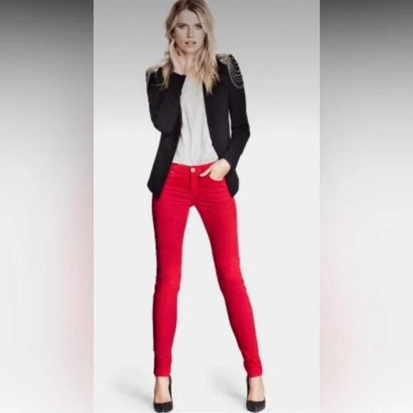 Joe's Jeans Bright Red Denim Skinny Jeans size 27 - Picture 1 of 9